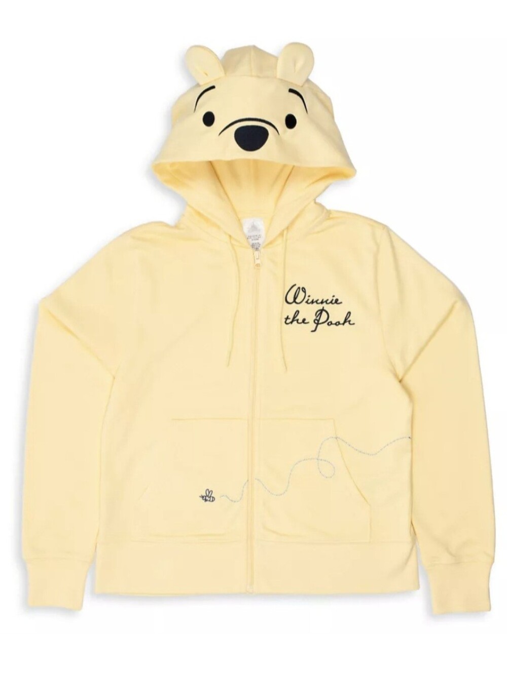 Disney Parks Winnie the Pooh Yellow Hooded Zip-Up Sweatshirt for Women- 2X NWT